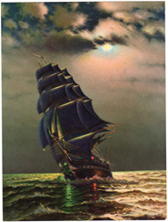 Vintage prints of sailing, ships, boat, marine views